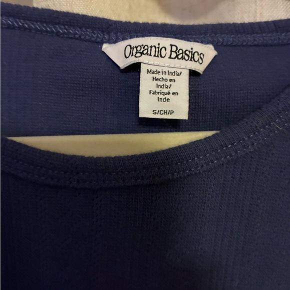 Organic Basics Blue Long Sleeve Top - Picture 3 of 5
